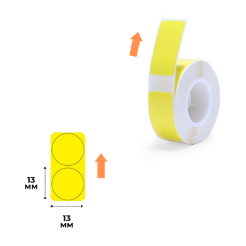 Этикетки Круглые Желтые 13х13 мм 205 шт для NIIMBOT D11, D110, D101, H1S