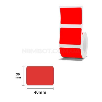 Етикетки Червоні 40х30 мм 230 шт для NIIMBOT B21, B3S, B1