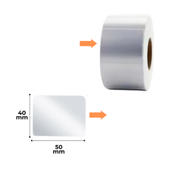 Етикетки Silver 50х40 мм 170 шт для NIIMBOT M2