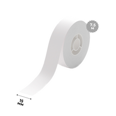 Суцільний рулон етикетки Білий 15 мм х 7.5 метрів для NIIMBOT H1S