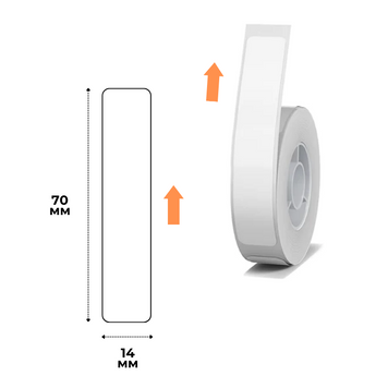 Этикетки Белые 14х70 мм 100 шт для NIIMBOT D11, D110, D101, H1S
