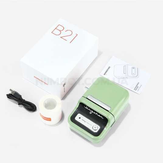 NIIMBOT B21 Pro Green 300 DPI | Термопринтер для друку наклейок