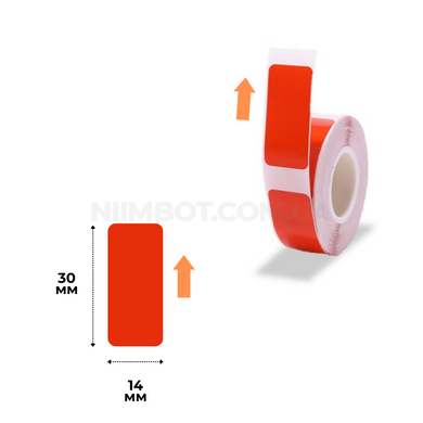 Етикетки Червоні 14х30 мм 190 шт для NIIMBOT B18