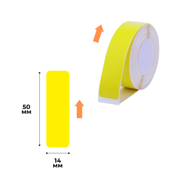 Этикетки 14х50 мм 125 шт Ярко Желтые для NIIMBOT D11, D110, D101