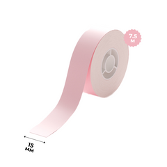 Суцільний рулон етикетки Світло-Рожевий 15 мм х 7.5 метрів для NIIMBOT H1S