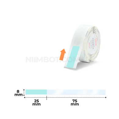 Етикетки Прозорі Зелені 8х100 мм 60 шт для NIIMBOT D11, D110, D101, H1S