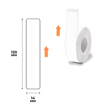 Этикетки Белые 14х120 мм 55 шт для NIIMBOT B18