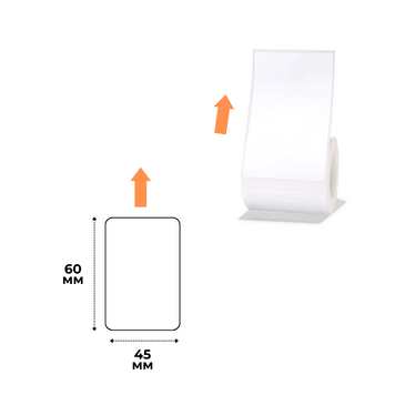 Етикетки Білі 45х60 мм 125 шт для NIIMBOT B21/B21 Pro, B1, B3S, B31, B4
