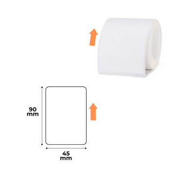 Етикетки Білі 45х90 мм 85 шт для NIIMBOT B21/B21 Pro, B1, B3S, B31, B4