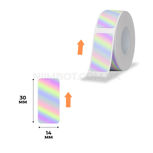 Етикетки Silver Laser 14х30 мм 190 шт для NIIMBOT B18 (N1