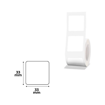 Етикетки Білі 33х33 мм 215 шт для NIIMBOT B21/B21 Pro, B1, B3S, B31, B4