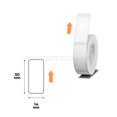 Этикетки 14х30 мм 190 шт Белые для портативного термотрансферного принтера NIIMBOT B18