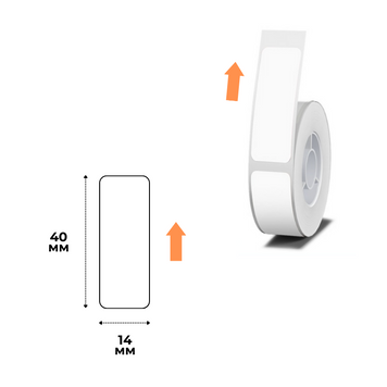 Этикетки 14х40 мм 150 шт Белые для портативного термотрансферного принтера NIIMBOT B18