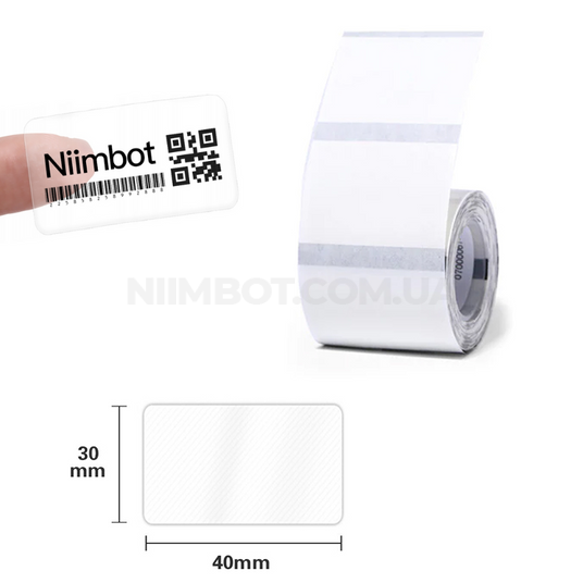 Етикетки Прозорі 40х30 мм 230 шт для NIIMBOT B21/B21 Pro, B1, B3S