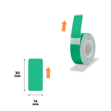 Этикетки Зеленые 14х30 мм 190 шт для NIIMBOT B18