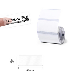 Етикетки Прозорі 40х20 мм 320 шт для NIIMBOT B21, B3S, B1
