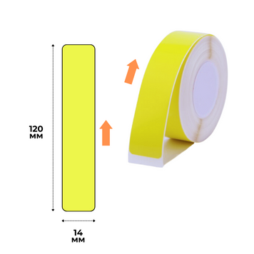 Этикетки Желтые 14х120 мм 55 шт для NIIMBOT B18