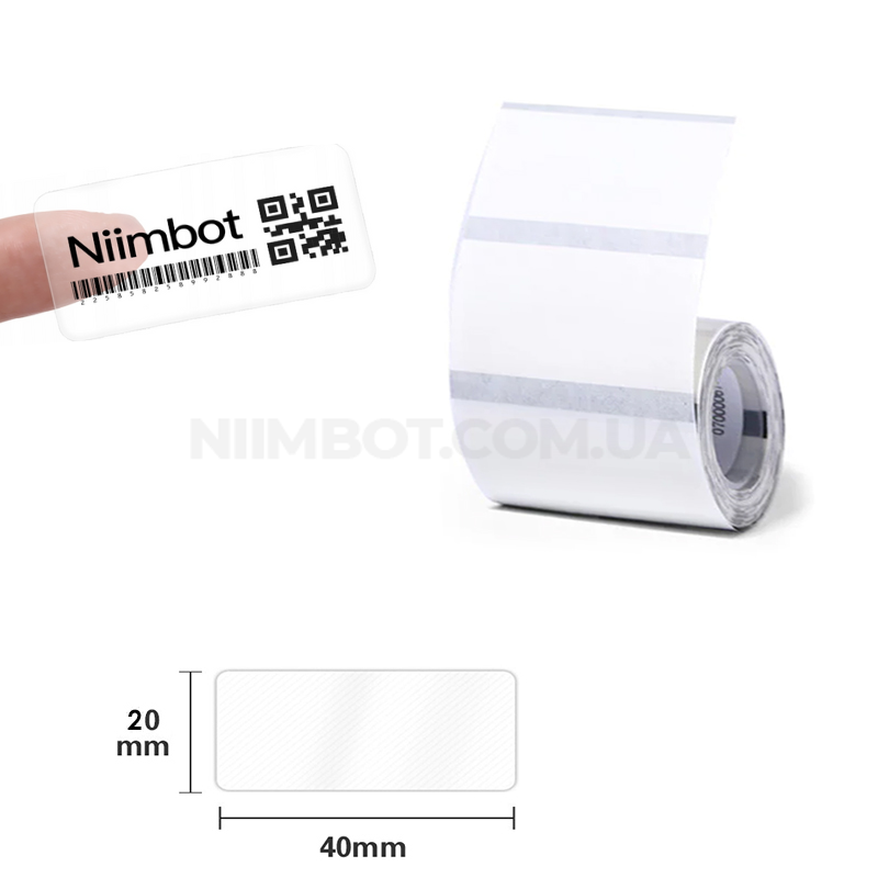 てまあページです Етикетки Прозорі 40х20 мм 320 шт для NIIMBOT B21/B21 Pro, B1, B3S