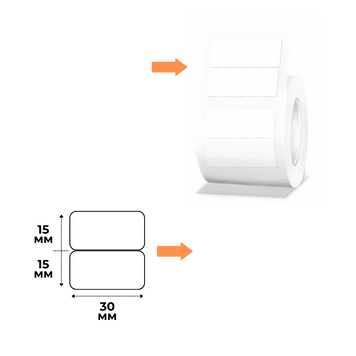 Этикетки Белые 30х15 мм 460 шт для NIIMBOT B21, B3S, B1