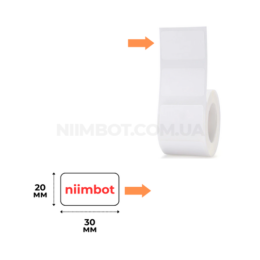 b&two様確認用 Этикетки Білі червоний друк 30х20 мм 315 шт для do NIIMBOT B21/B21