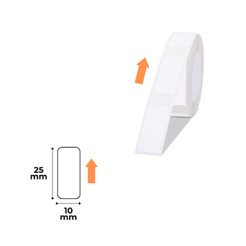 Етикетки Білі 10x25 мм 240 шт для NIIMBOT D11, D110, D101, H1S