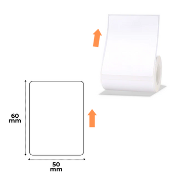 Етикетки Білі 50х60 мм 125 шт для NIIMBOT B21/B21 Pro, B1, B3S, B31, B4