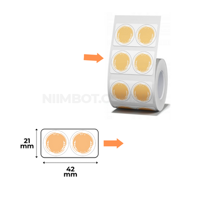 Етикетки з малюнком Зернове колесо 42х21 мм 310 шт для NIIMBOT B21, B3S, B1