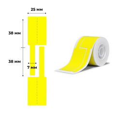 Етикетки Жовті для Кабелю 25х76 мм 200 шт для NIIMBOT В21, B3S, B1