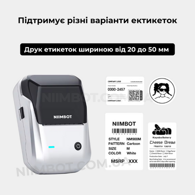 NIIMBOT B1 Silver | Термопринтер для друку наклейок