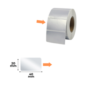 Етикетки Silver 40х20 мм 325 шт для NIIMBOT M2