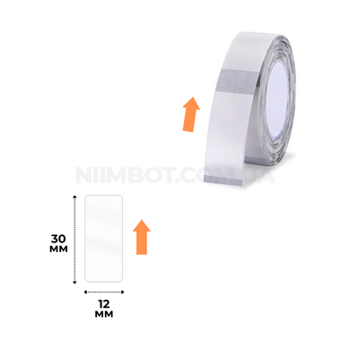 Етикетки Прозорі 12х30 мм 210 шт для NIIMBOT D11, D110, D101, H1S