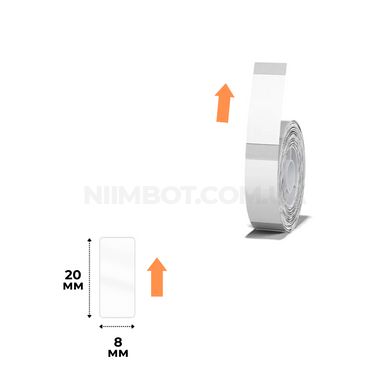 Етикетки Прозорі 8х20 мм 260 шт для NIIMBOT D11, D110, D101, H1S