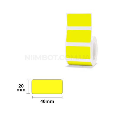 Етикетки Жовті 40х20 мм 320 шт для NIIMBOT B21, B3S, B1